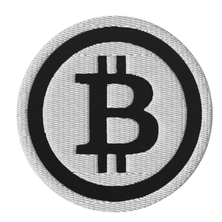 Bitcoin Embroidery Patch Sample